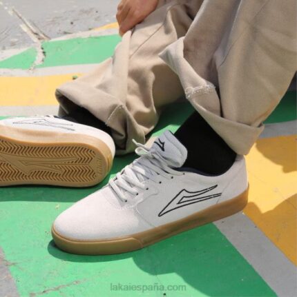 Cardiff Lakai blanco/gamuza de goma 80B23