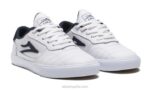 los niños de cambridge Lakai cuero blanco/marino 80B2120