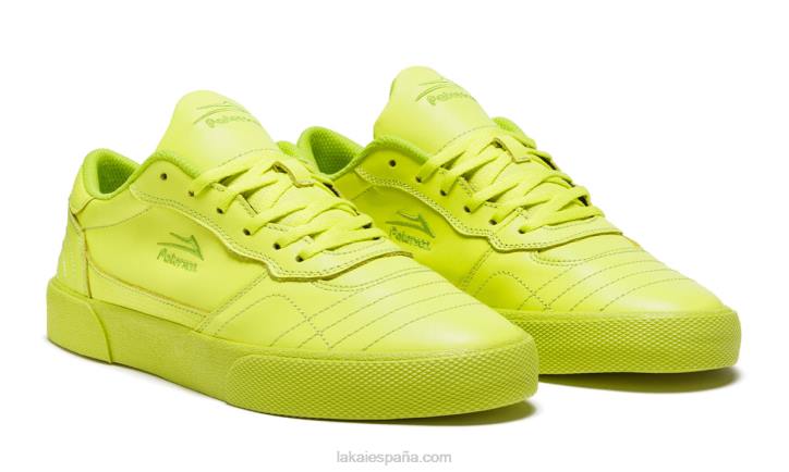 paterson cambridge zapatos de skate de cuero de color lima Lakai amarillo 80B2196 - Image 2