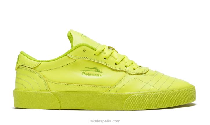 paterson cambridge zapatos de skate de cuero de color lima Lakai amarillo 80B2196 - Image 1
