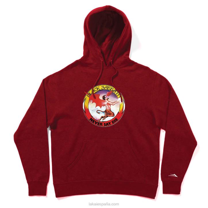 sabbath_nunca_digas_morir_sudadera_con_capucha_lakai_rojo_80b2357.jpg sabbath nunca digas morir sudadera con capucha Lakai rojo 80B2357 - Image 1