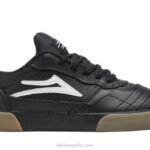 zapatos de skate de cuero cambridge Lakai negro 80B2188