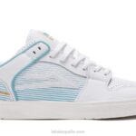 zapatos de skate de cuero galés telford low x rob Lakai blanco 80B2277