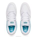zapatos de skate de cuero galés telford low x rob Lakai blanco 80B2277 - Image 3